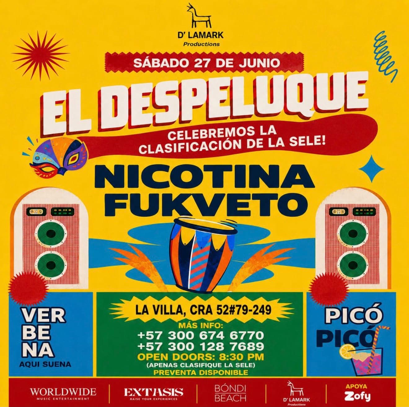 Flyer de El Despeluque, sábado 27 de junio en La Villa