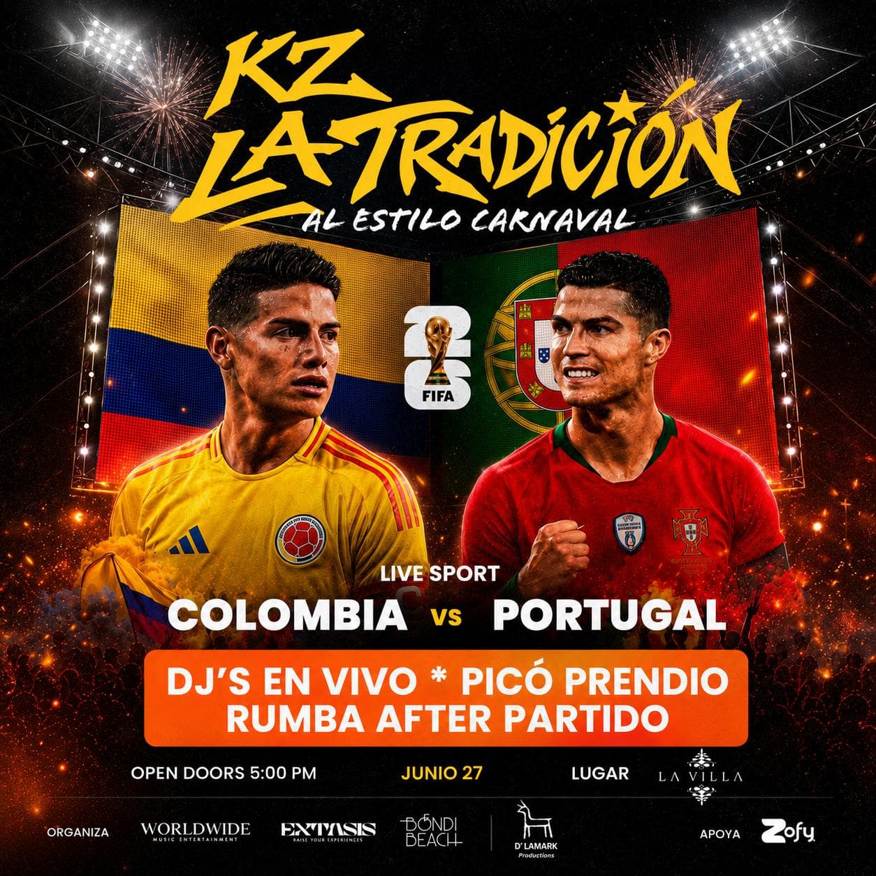 Flyer de KZ La Tradición, sábado 27 de junio en La Villa