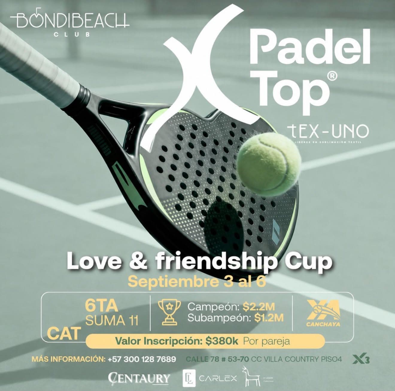 Flyer de Love & Friendship Cup, 3 al 6 de septiembre en Bondi Beach Club
