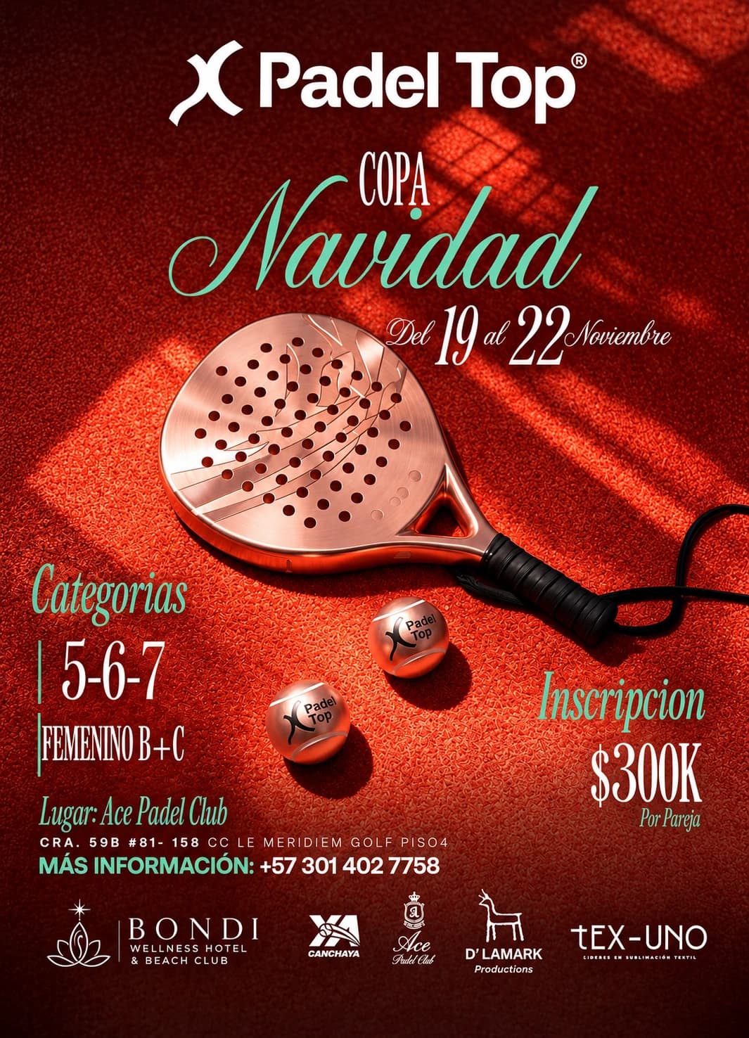 Flyer de Copa Navidad · Padel Top