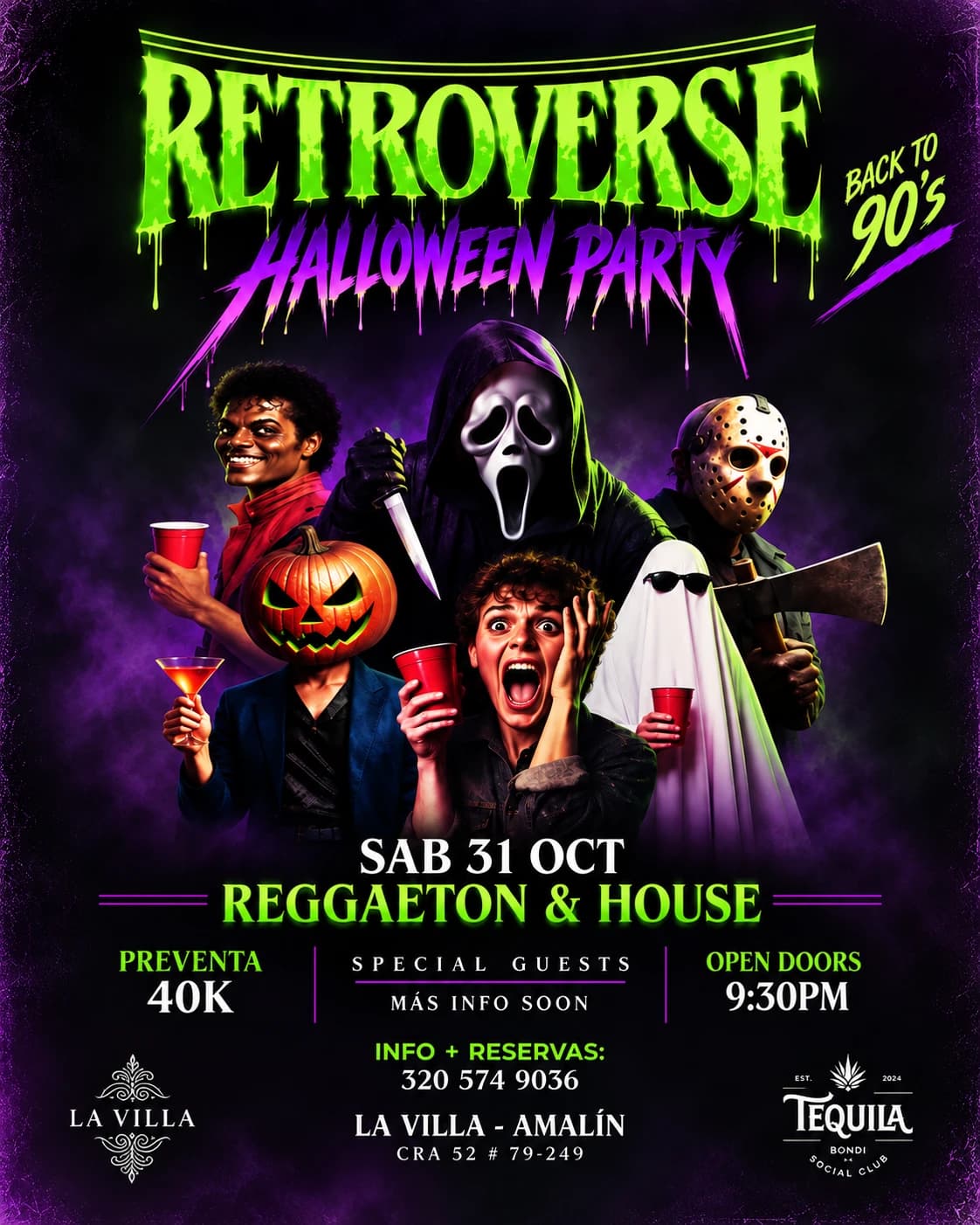 Flyer de Retroverse · Halloween Party